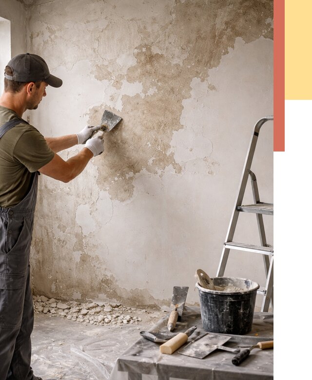 Снятие старой шпаклевки в Борисоглебске от 1925 руб. — быстро и недорого | ОТДЕЛОЧНИК-Брс