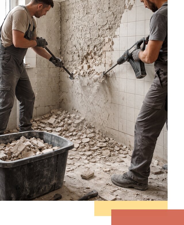 Демонтаж плитки со стен в Борисоглебске быстро и аккуратно