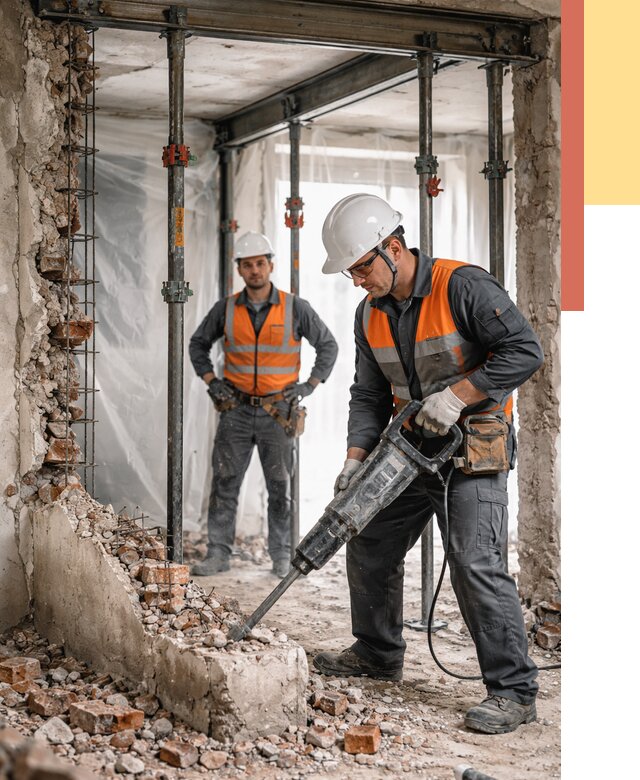 Снос несущих стен в Борисоглебске от 10664 руб. — демонтаж несущей стены под ключ | ОТДЕЛОЧНИК-Брс