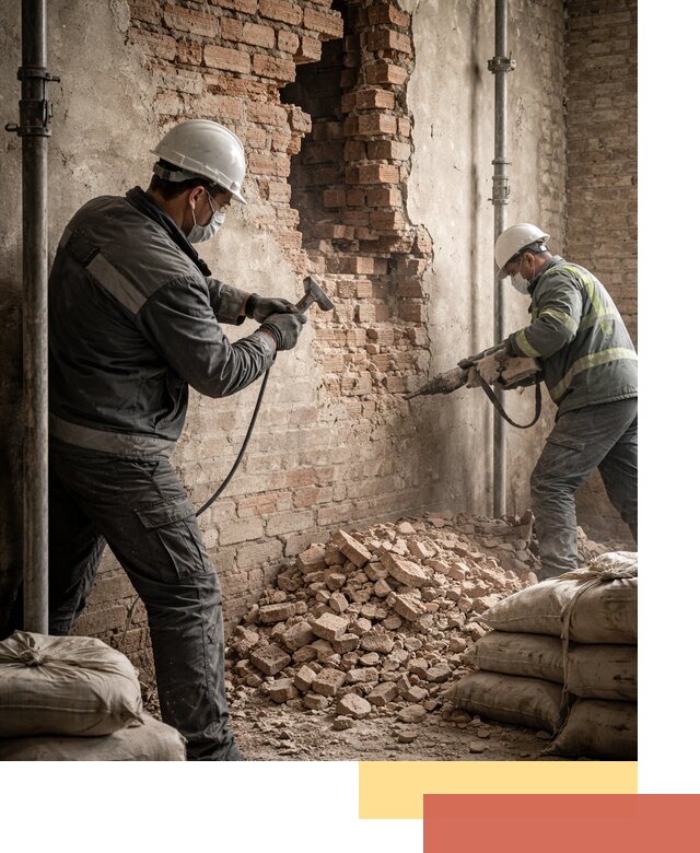 Демонтаж кирпичных стен в Борисоглебске быстро и безопасно