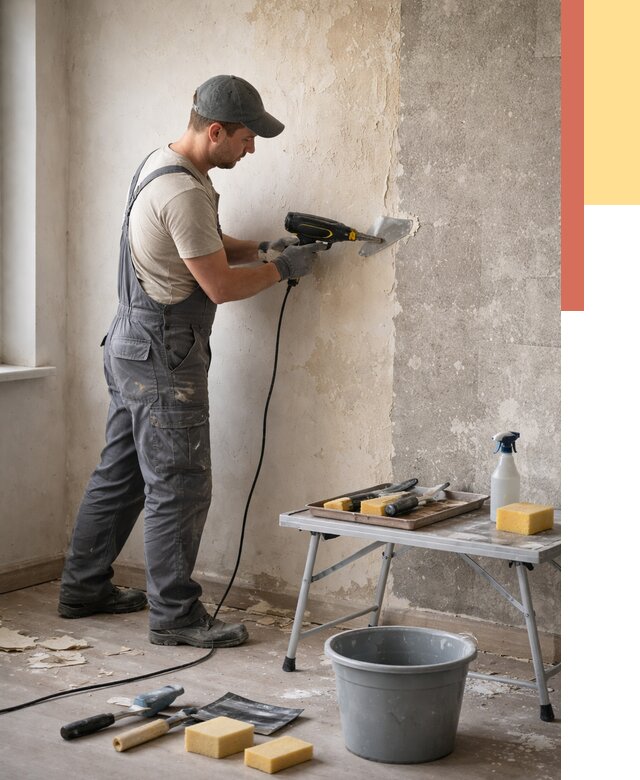 Очистка стен от клея в Борисоглебске от 1925 руб. — снятие и удаление клея со стен | ОТДЕЛОЧНИК-Брс