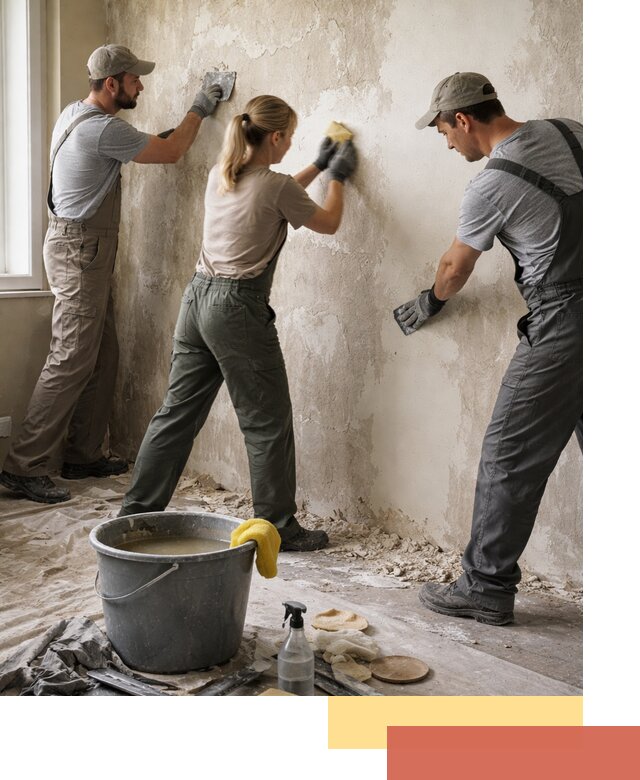 Очистка стен от клея и грунтовки в Борисоглебске качественно и быстро