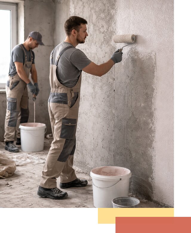 Нанесение бетоноконтакта на стены в Борисоглебске для последующей отделки