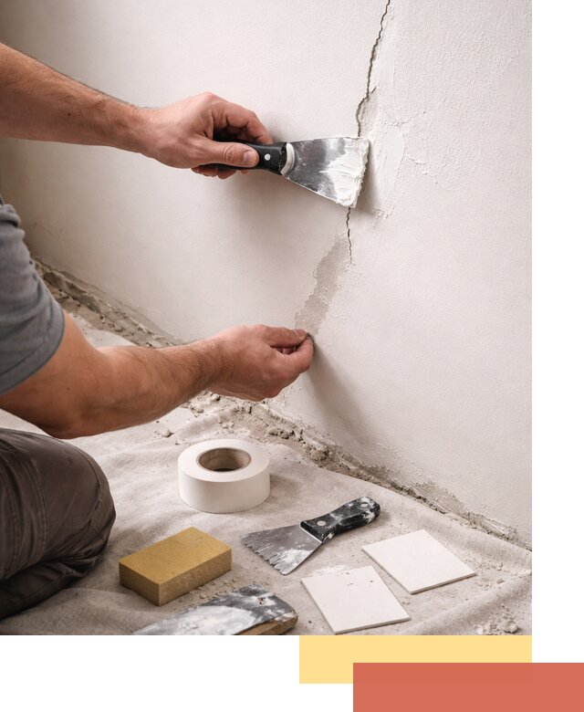 Заделка трещин и сколов в стенах и потолках в Борисоглебске