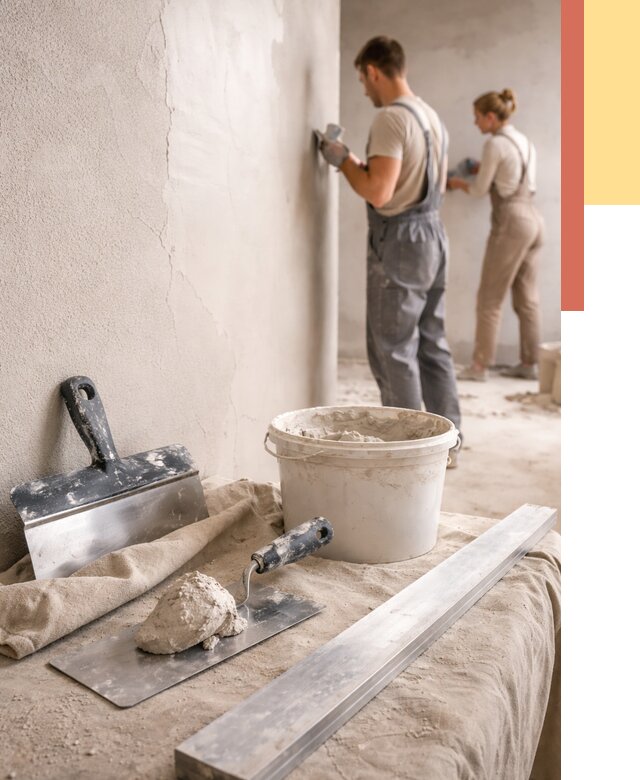 Штукатурка стен гипсовая в Борисоглебске от 4682 руб/м2 — быстро и недорого | ОТДЕЛОЧНИК-Брс