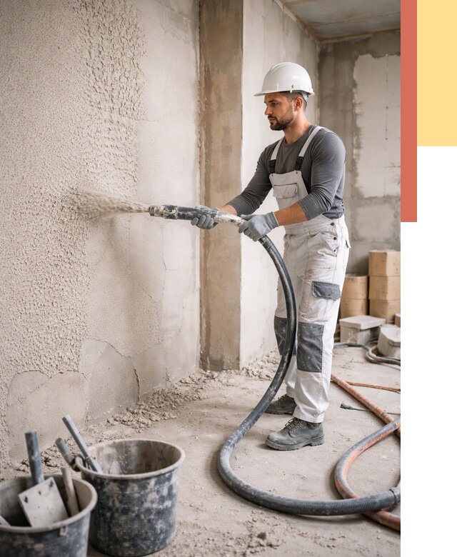 Машинная штукатурка стен в Борисоглебске под ключ от 6763 руб./м2 | ОТДЕЛОЧНИК-Брс