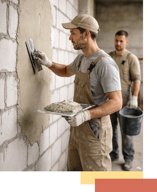 Штукатурка стен из газобетона в Борисоглебске под ключ