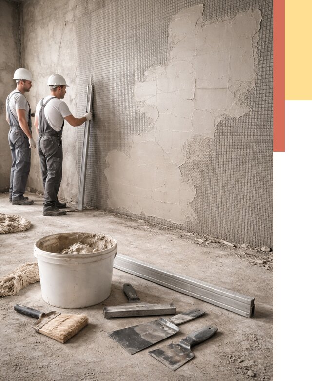 Штукатурка стен по сетке в Борисоглебске от 5722 руб./м2 — быстро и недорого | ОТДЕЛОЧНИК-Брс