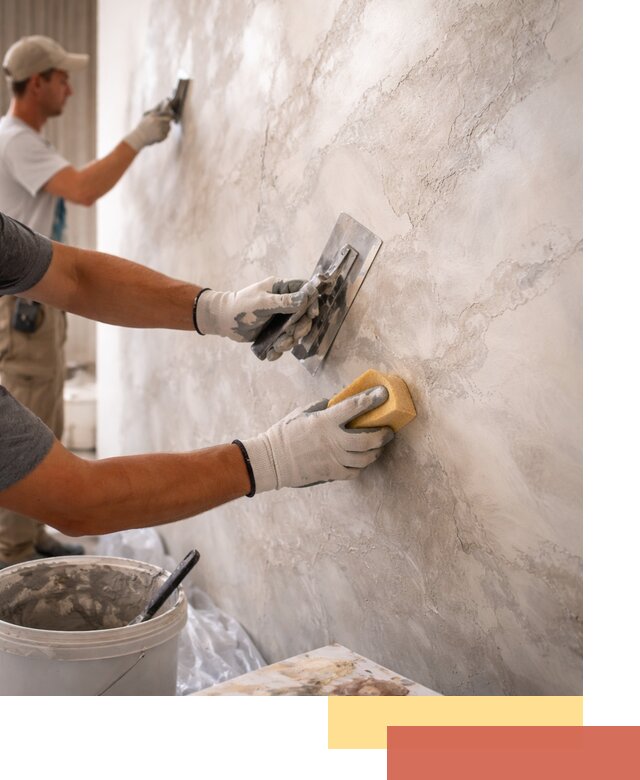 Декоративная штукатурка под мрамор в Борисоглебске для стен и потолков