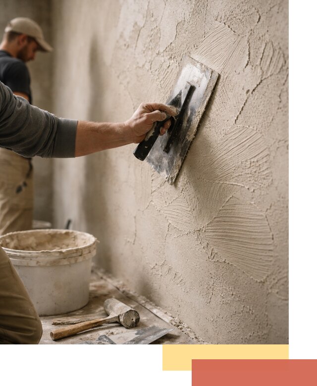 Фактурная штукатурка стен в Борисоглебске — монтаж, отделка, реставрация