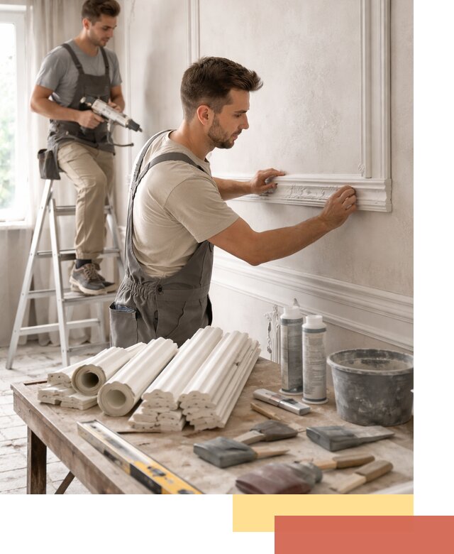 Монтаж лепнины на стены в Борисоглебске профессионально и качественно