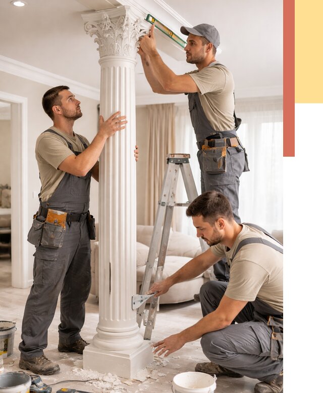 Установка декоративных колонн в Борисоглебске от 12485 руб. под ключ | ОТДЕЛОЧНИК-Брс