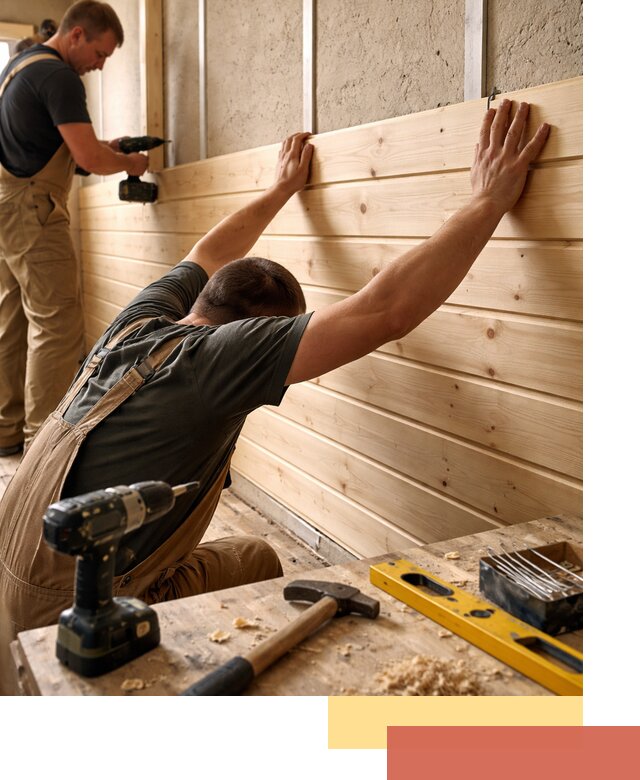 Монтаж деревянной вагонки на стены в Борисоглебске быстро и качественно