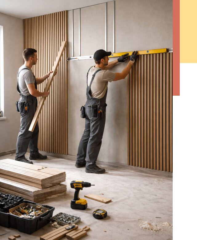 Монтаж реечных панелей на стены в Борисоглебске от 1248 руб. — быстро и недорого | ОТДЕЛОЧНИК-Брс