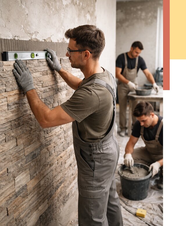 Монтаж искусственного камня в Борисоглебске от 4682 руб. под ключ | ОТДЕЛОЧНИК-Брс