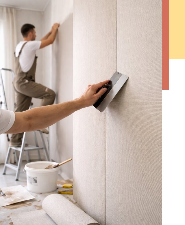 Поклейка текстильных обоев в Борисоглебске от 4682 руб. под ключ | ОТДЕЛОЧНИК-Брс