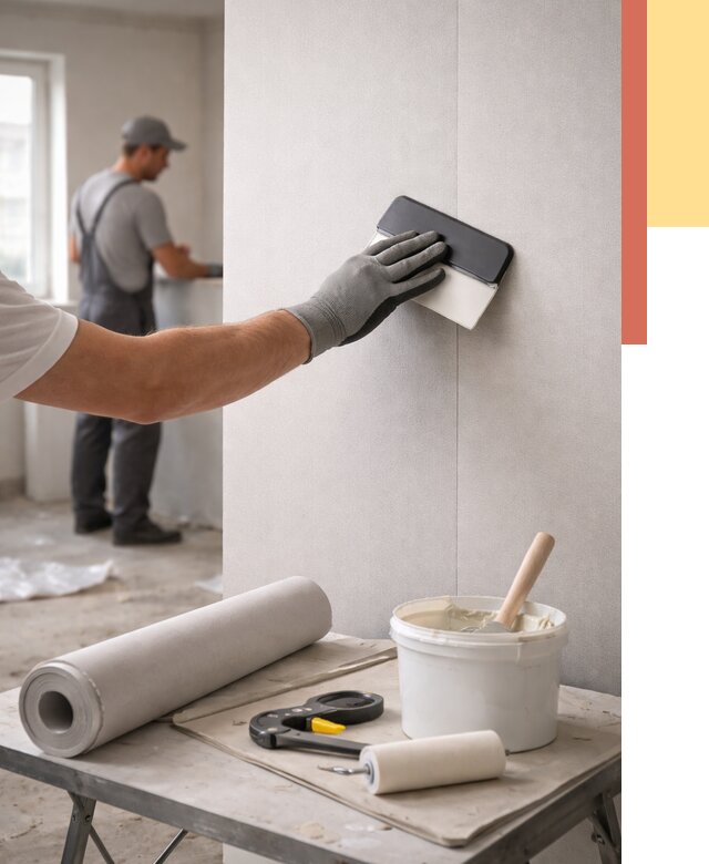 Поклейка обоев под покраску в Борисоглебске от 3641 руб. за м2 | ОТДЕЛОЧНИК-Брс