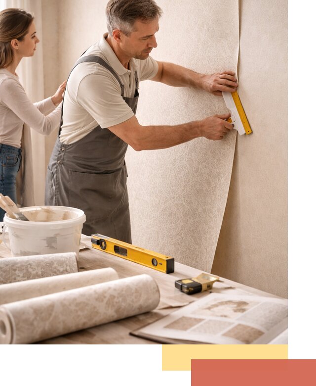 Поклейка обоев с подбором рисунка в Борисоглебске