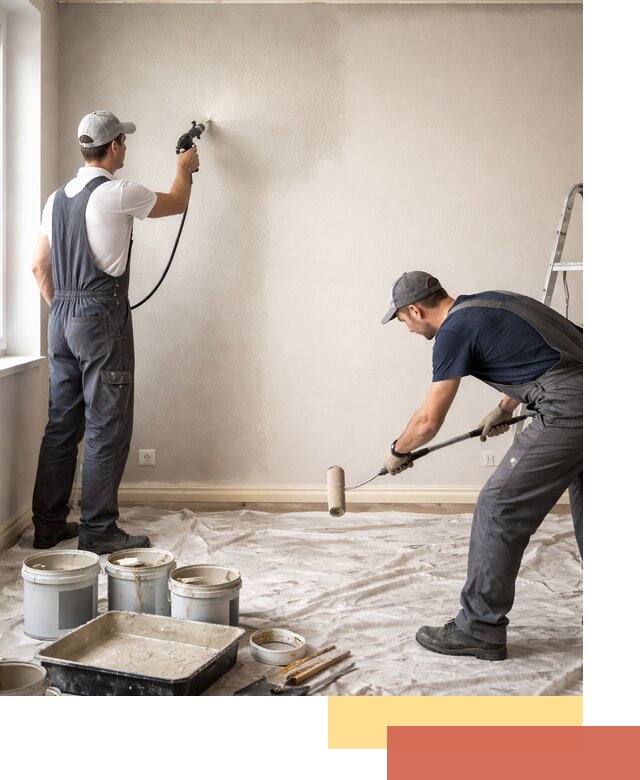 Покраска стен моющейся краской и защита поверхностей в Борисоглебске