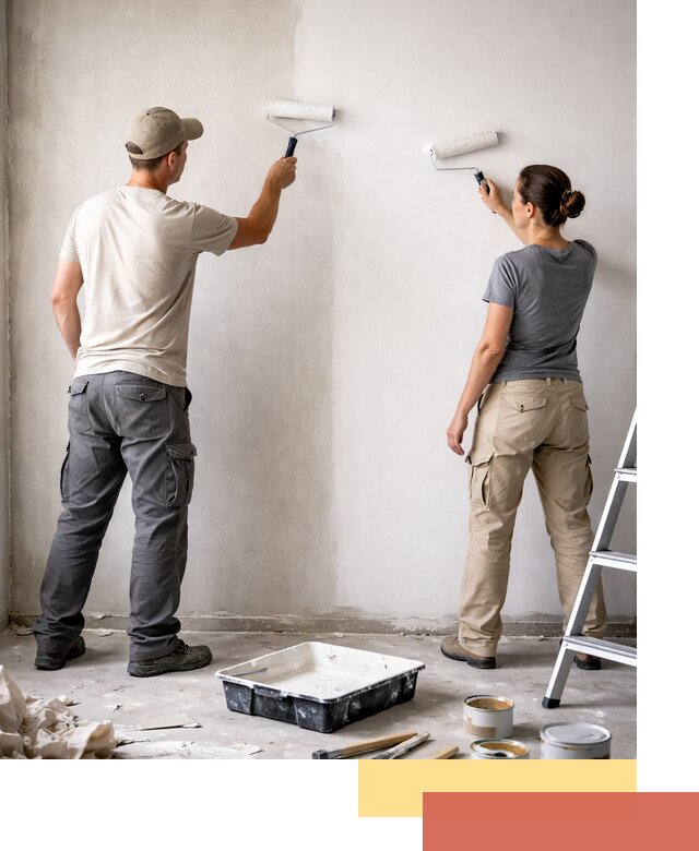 Окраска стен по стеклохолсту в Борисоглебске качественно и долговечно