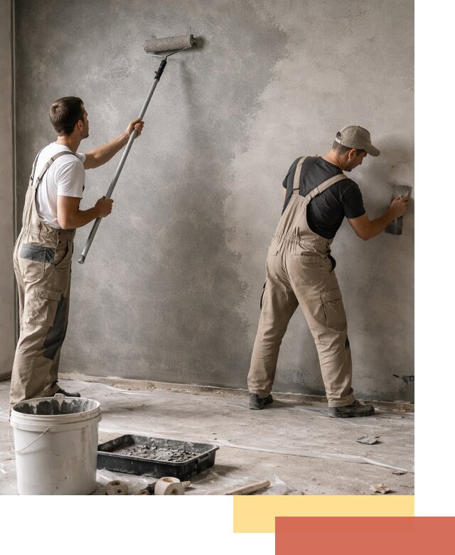 Покраска стен под бетон в Борисоглебске профессионально и недорого