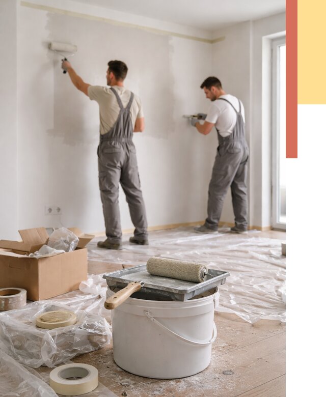 Покраска стен в квартире в Борисоглебске от 2601 руб/м2 — быстро и недорого | ОТДЕЛОЧНИК-Брс