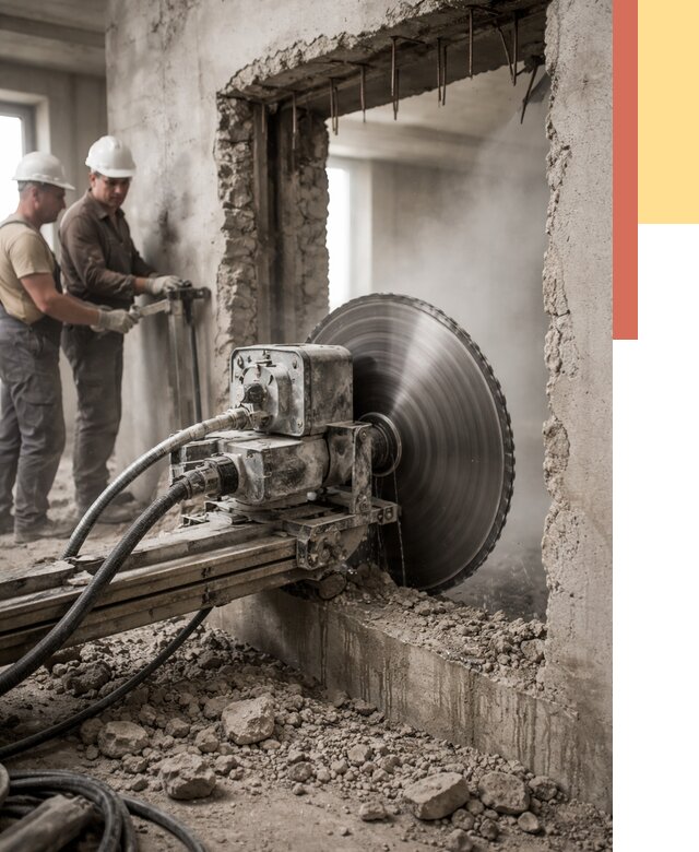 Алмазная резка проемов в Борисоглебске от 4682 руб. быстро и недорого | ОТДЕЛОЧНИК-Брс