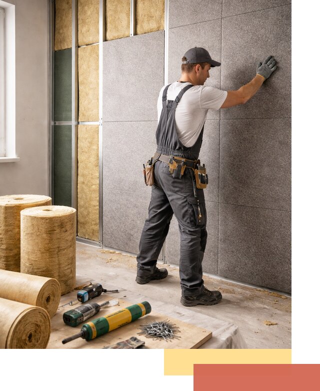 Профессиональная шумоизоляция стен в Борисоглебске для квартиры и офиса