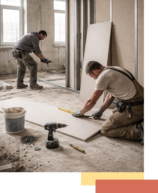 Кладка перегородок из ПГП под ключ в Борисоглебске