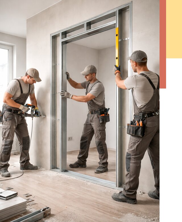 Устройство дверного проема в перегородке в Борисоглебске от 4682 руб. под ключ | ОТДЕЛОЧНИК-Брс