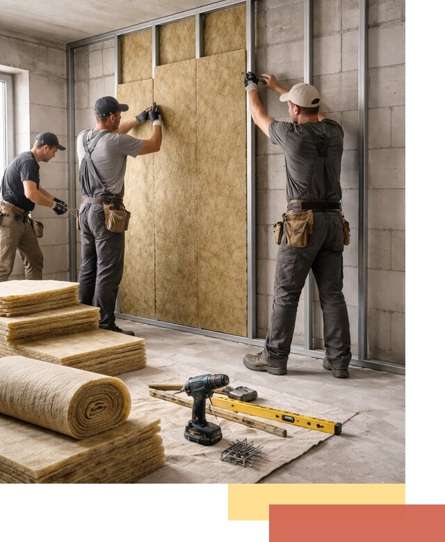 Шумоизоляция перегородок из блоков в Борисоглебске — монтаж и защита шумоизоляцией