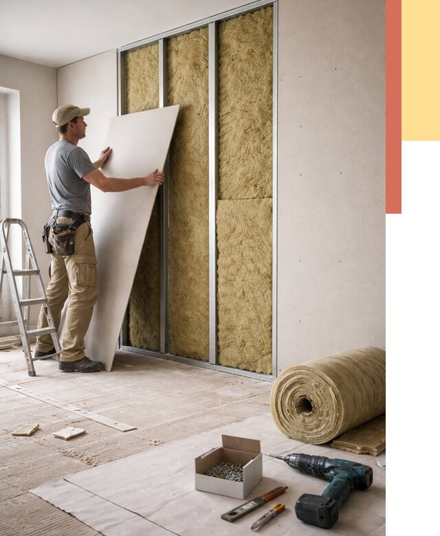 Перегородка из гипсокартона с шумоизоляцией в Борисоглебске от 3246 руб. | ОТДЕЛОЧНИК-Брс