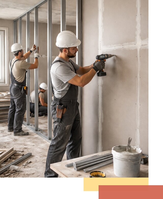 Перегородки из огнестойкого гипсокартона в Борисоглебске под ключ