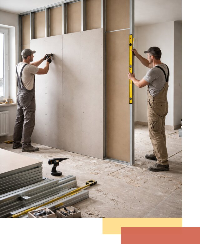 Зонирующая перегородка из гипсокартона под ключ в Борисоглебске