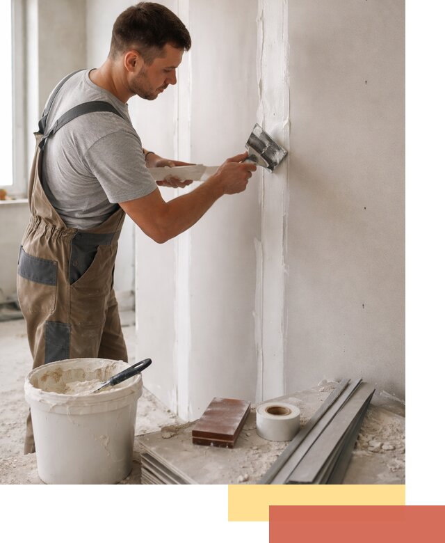 Шпаклевка перегородок из гипсокартона в Борисоглебске качественно и быстро