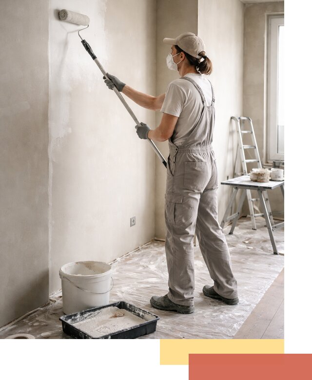 Покраска перегородок из гипсокартона в Борисоглебске качественно и недорого