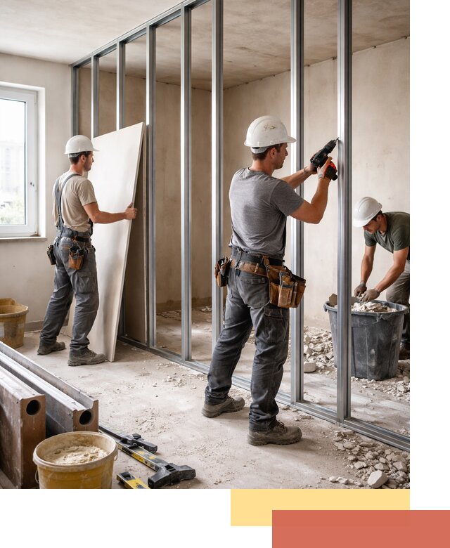 Перенос гипсокартонной перегородки в Борисоглебске профессионально и быстро