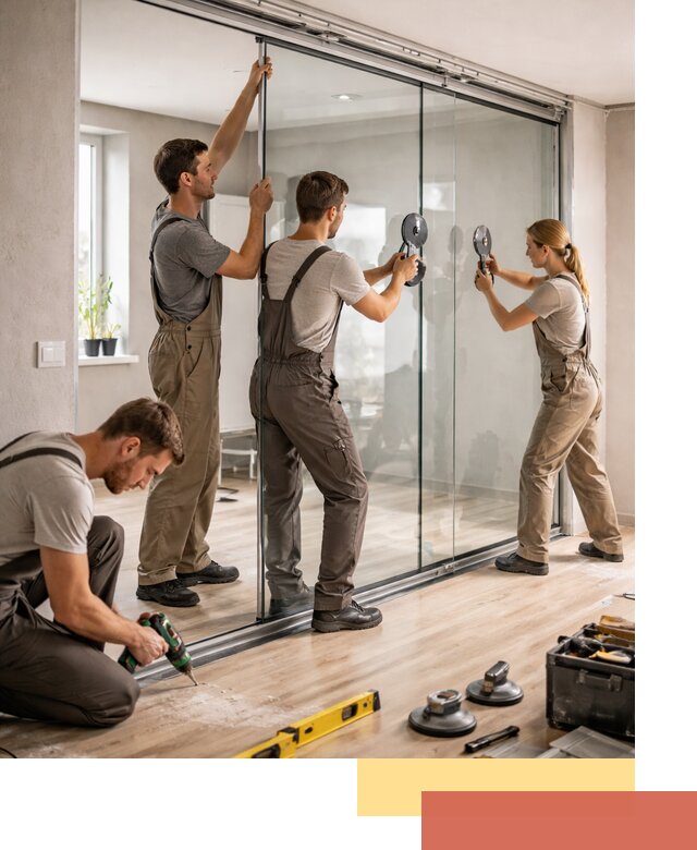 Изготовление стеклянных перегородок на заказ в Борисоглебске