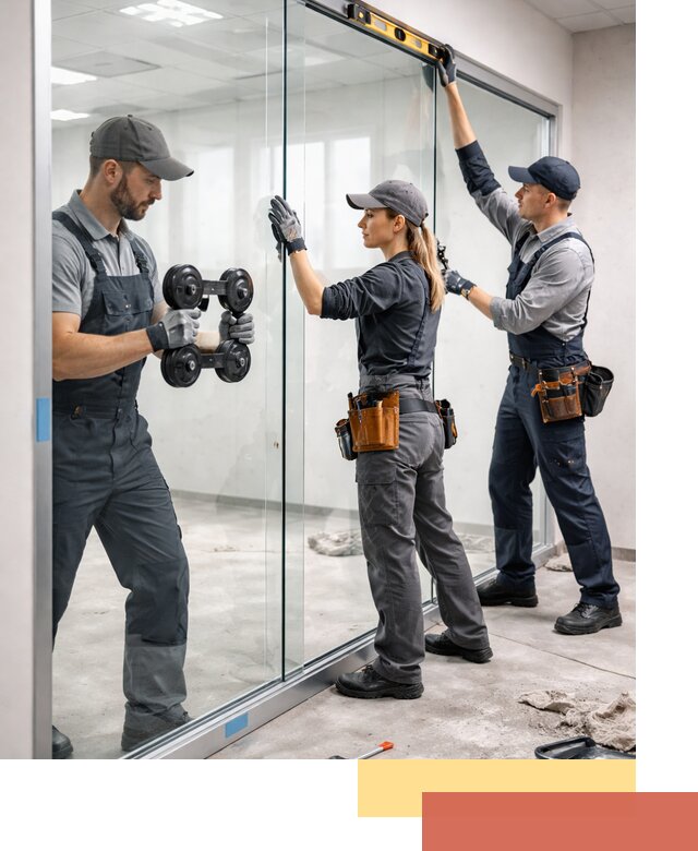 Профессиональный монтаж стеклянных перегородок в Борисоглебске