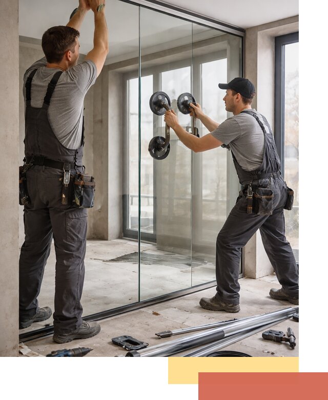 Цельностеклянные перегородки под ключ в Борисоглебске