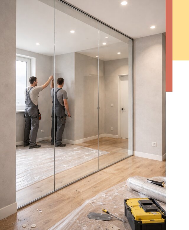 Безрамные стеклянные перегородки в Борисоглебске — монтаж от 9884 руб. | ОТДЕЛОЧНИК-Брс