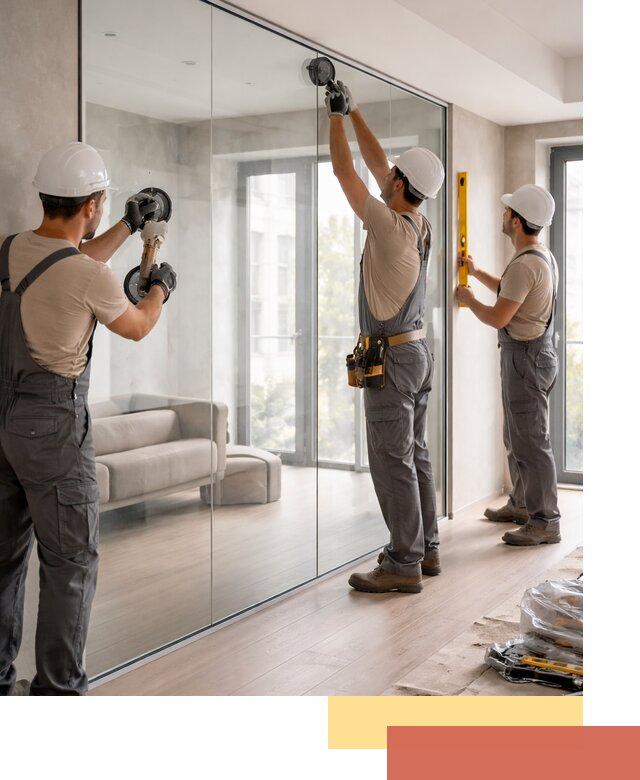 Перегородки из закаленного стекла в Борисоглебске для офисов и квартир