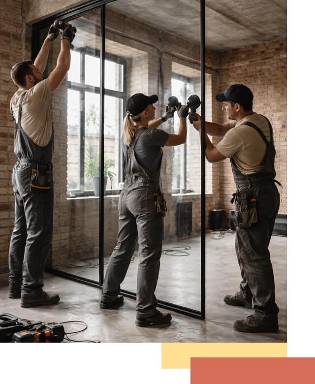 Стеклянные перегородки лофт — изготовление и монтаж в Борисоглебске