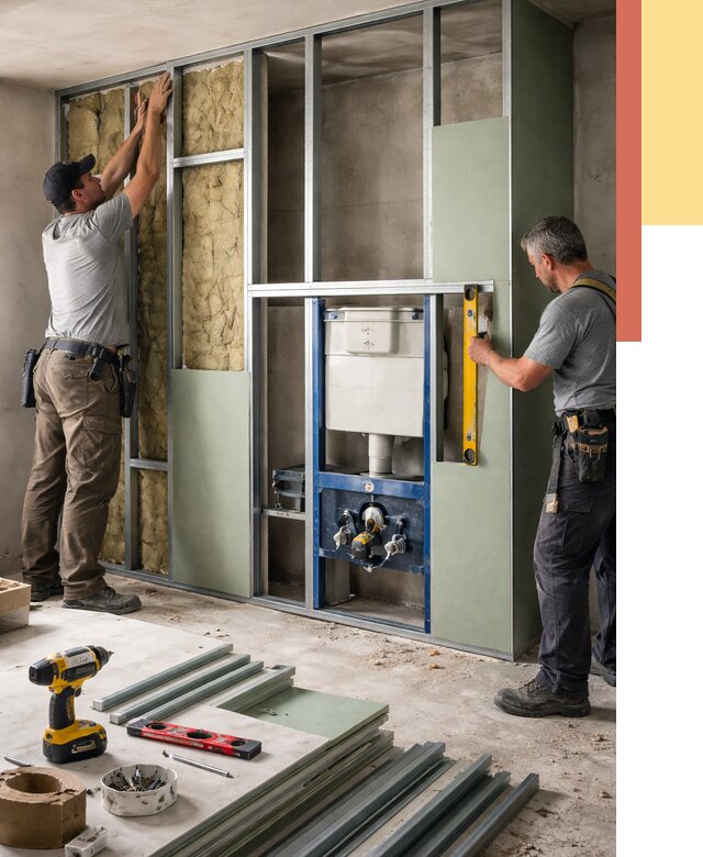 Установка сантехнических перегородок в Борисоглебске от 8843 руб. | ОТДЕЛОЧНИК-Брс