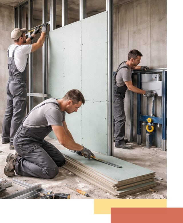 Монтаж и ремонт сантехнических перегородок в Борисоглебске