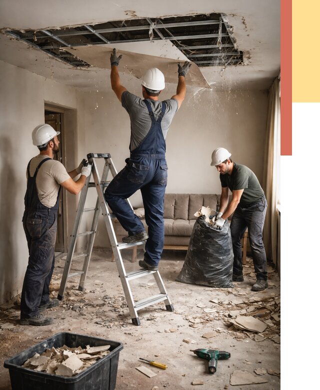 Демонтаж гипсокартонного потолка в Борисоглебске от 437 руб. за м2 — ОТДЕЛОЧНИК-Брс