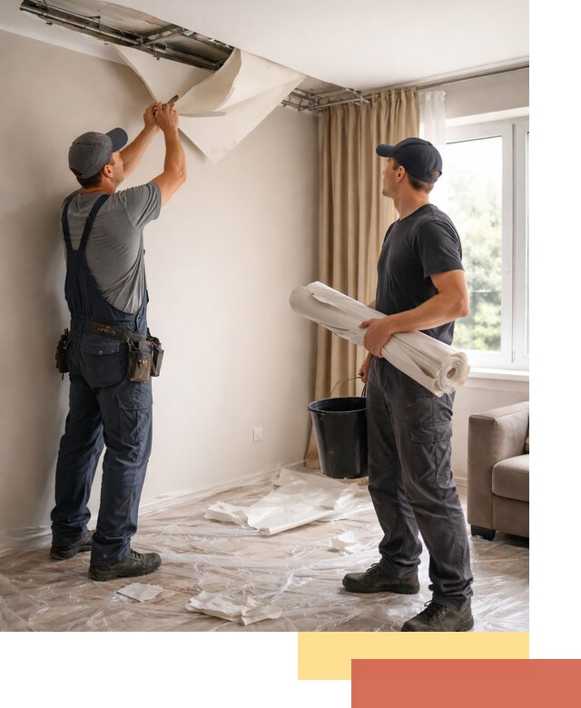 Демонтаж натяжного потолка в Борисоглебске быстро и аккуратно