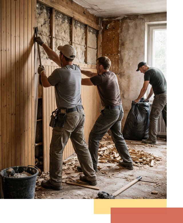 Демонтаж вагонки и вывоз материалов в Борисоглебске