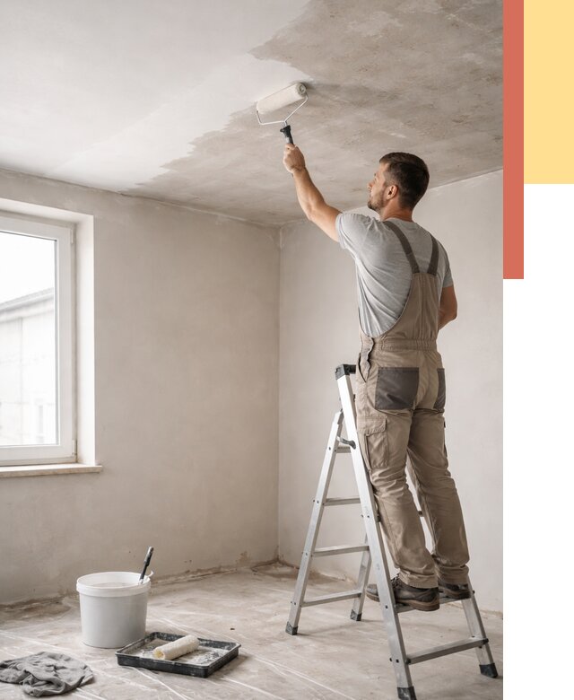 Грунтовка потолка в Борисоглебске от 2601 руб. — быстро и недорого | ОТДЕЛОЧНИК-Брс