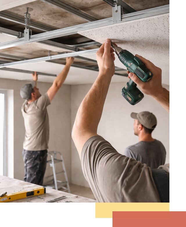 Монтаж акустического потолка в Борисоглебске под ключ